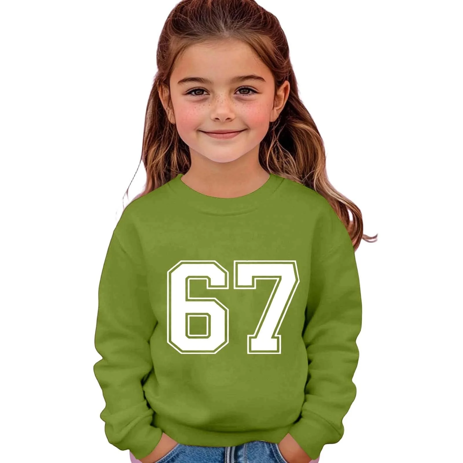 Толстовка Детская для мальчиков Толстовки для мальчиков Лонгслив для девочек Флисовый пуловер Теплый свитшот С принтом 67 Лонгслив Толстовка Худи, фото №1