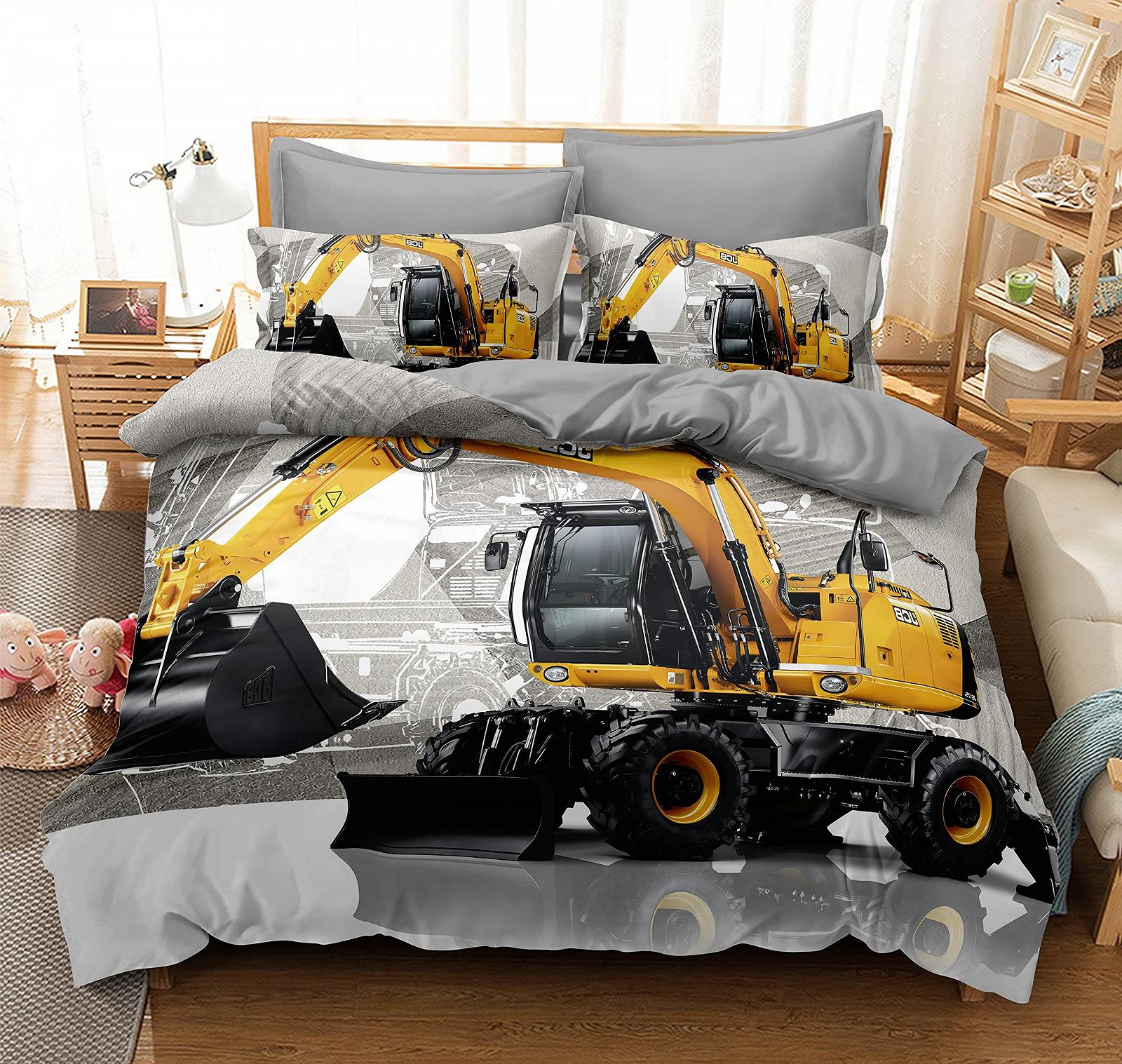 Постільна білизна FEBE 3D Digger, комплект: підковдра 135 x 200 см + наволочка 80 x 80 см, двостороння, із застібкою-блискавкою, фото №7