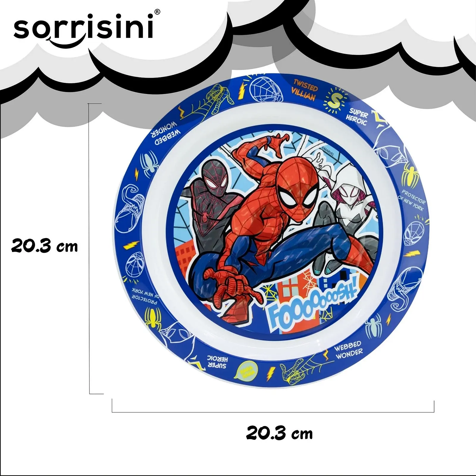 Набор детской посуды Spiderman Sorrisini, многоразовый, фото №4 Набор детской посуды Spiderman Sorrisini, многоразовый, фото №4