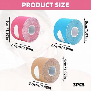 Стрічка для підтяжки обличчя HANIUTTY 2,5 см x 500 см, бежевий, тілесний, синій synthetic.ua - Фото 1