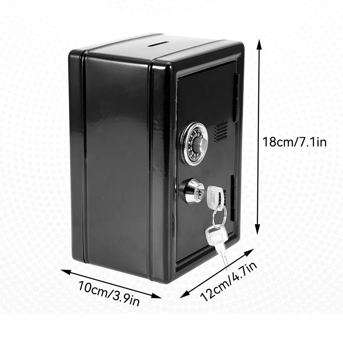 Міні-сейф Скарбничка Металева Пароль 2 ключі, фото №7