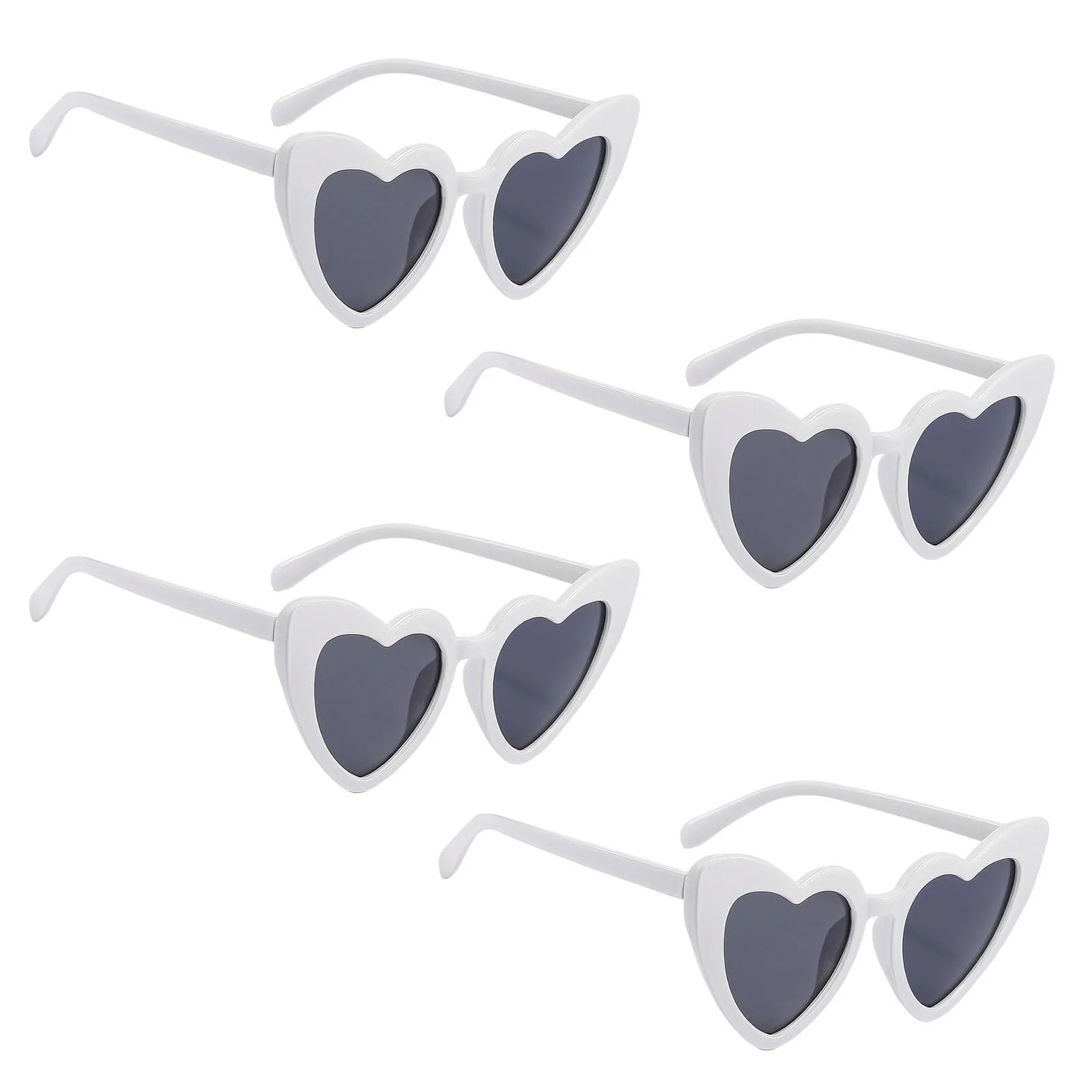 Солнцезащитные очки в форме сердца SKHAOVS, 70-ые, ретро, белые, любовь, кошачий глаз, фестивальные, UV400, 4 шт., фото №1 Солнцезащитные очки в форме сердца SKHAOVS, 70-ые, ретро, белые, любовь, кошачий глаз, фестивальные, UV400, 4 шт., фото №1