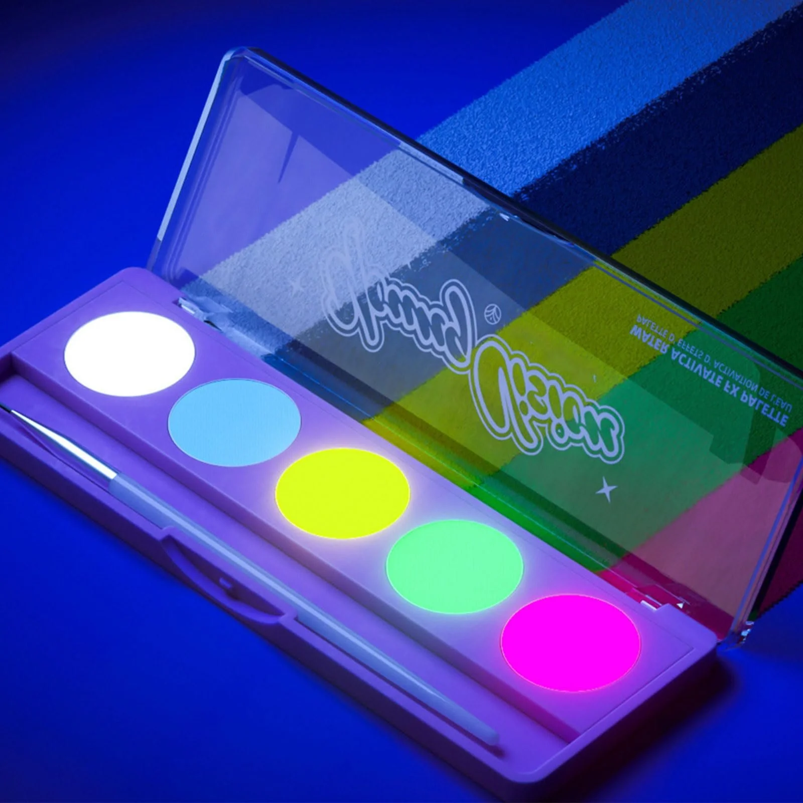 Палетка теней JSGHGDF 5 цветов, активированных водой, с кистью, стойкий макияж, фото №5