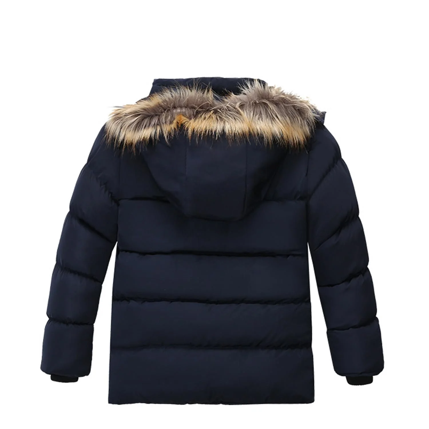 Куртка зимова Semen дитяча для хлопчиків, на флісовій підкладці, з капюшоном зі штучним хутром, фото №2