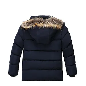 Куртка зимняя Semen детская для мальчиков, на флисовой подкладке, с капюшоном с искусственным мехом synthetic.ua - Фото 1