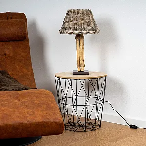 Настільна лампа levandeo Willow Driftwood 50 см Коричневий synthetic.ua - Фото 1