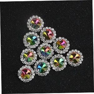 Стрази Круглі STOBOK 20шт для рукоділля, штучні діаманти для виготовлення ювелірних виробів, весільні прикраси для столу, блискучі synthetic.ua - Фото 1