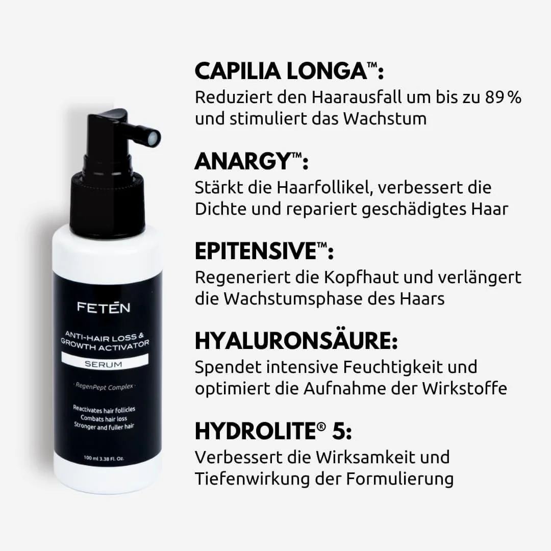 Набір проти випадіння волосся для чоловіків FTN FETEN Шампунь проти випадіння волосся 400 мл та сироватка-спрей 100 мл, фото №6