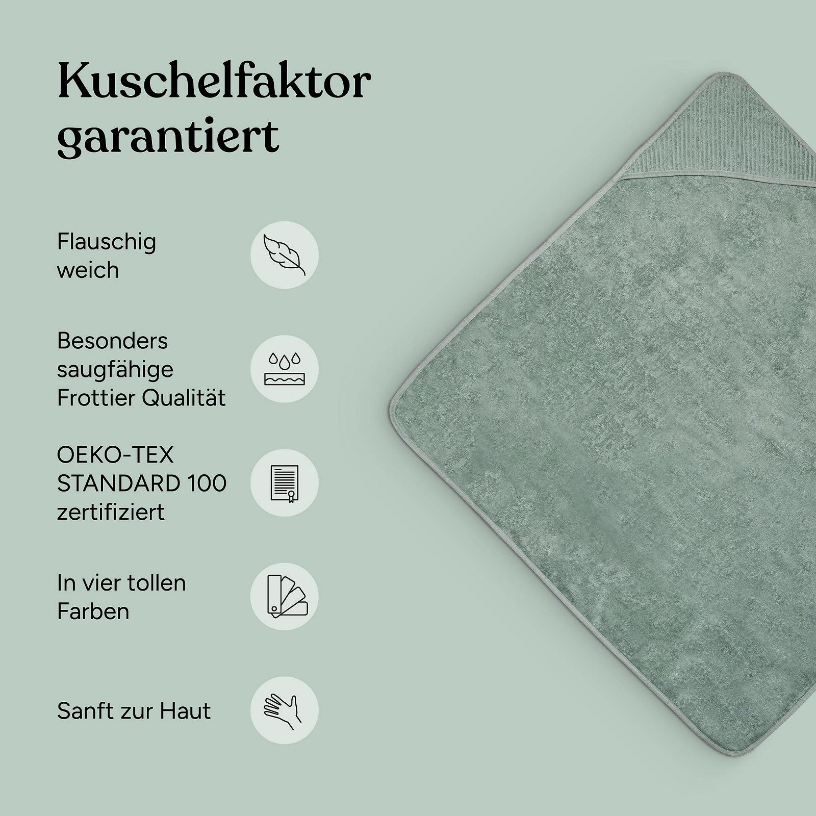 Полотенце с капюшоном Ehrenkind® детское 100 x 100 см, бежевый, фото №3