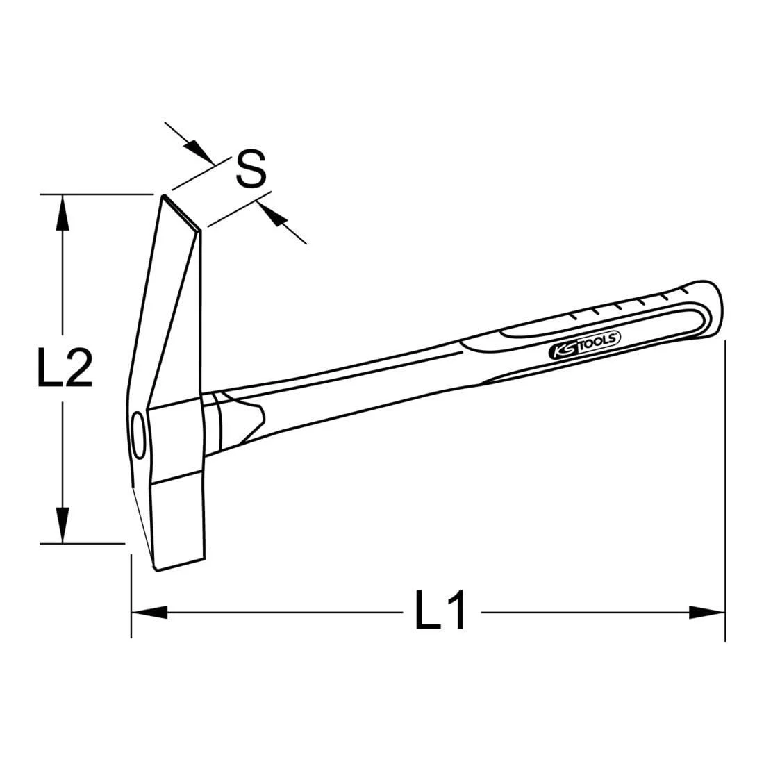 Молоток для видалення іржі KS Tools Bronze Plus 9632176 1400 г, фото №2 Молоток для видалення іржі KS Tools Bronze Plus 9632176 1400 г, фото №2