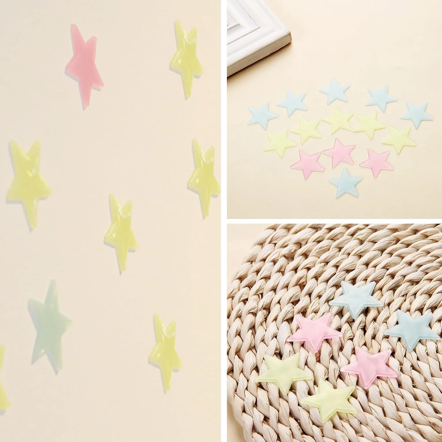 Наклейки на стіну Зірки флуоресцентні 200 шт. Різнокольоровий, фото №3 Наклейки на стіну Зірки флуоресцентні 200 шт. Різнокольоровий, фото №3