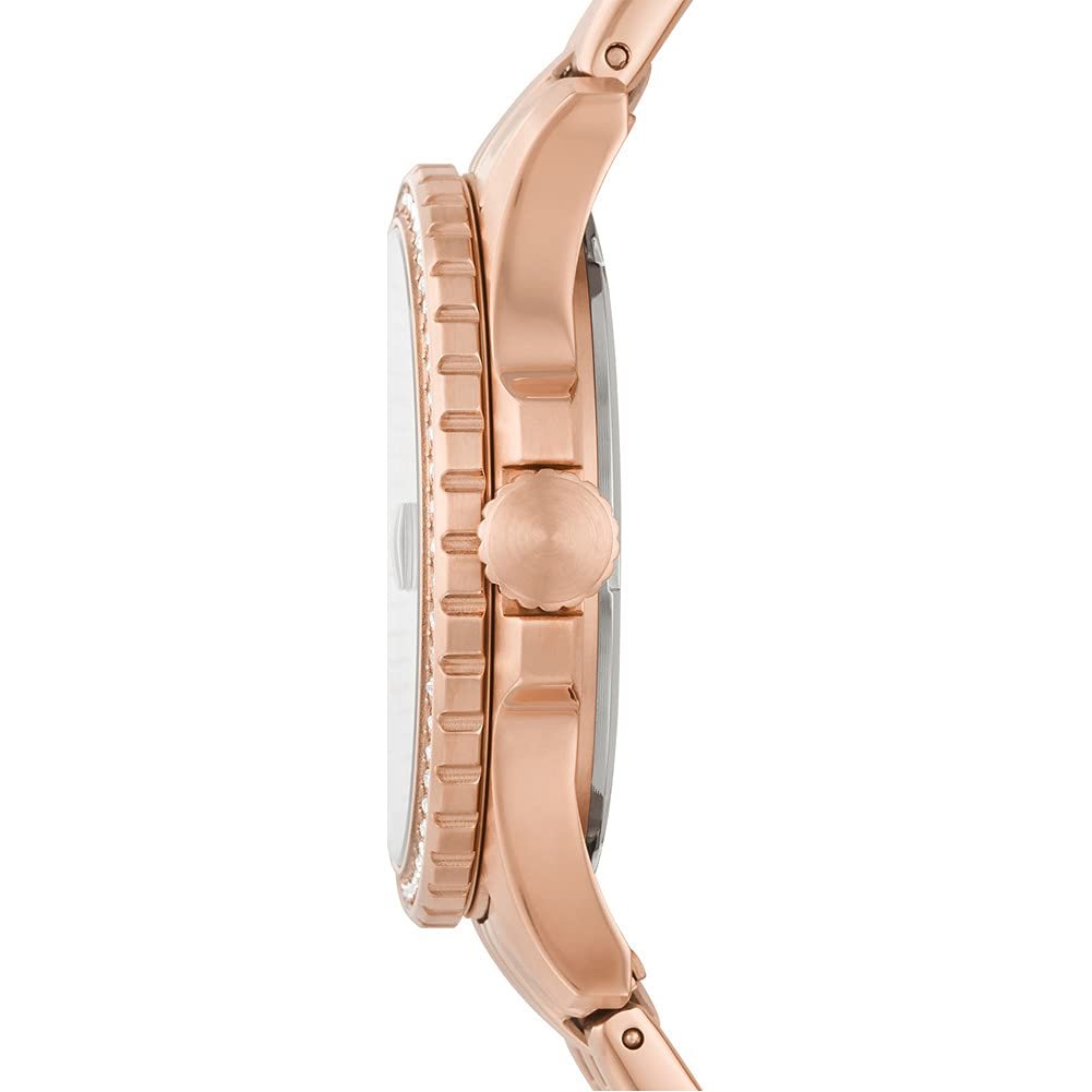 Женские аналоговые кварцевые часы Fossil ES4995, розовое золото, ES4995, фото №3