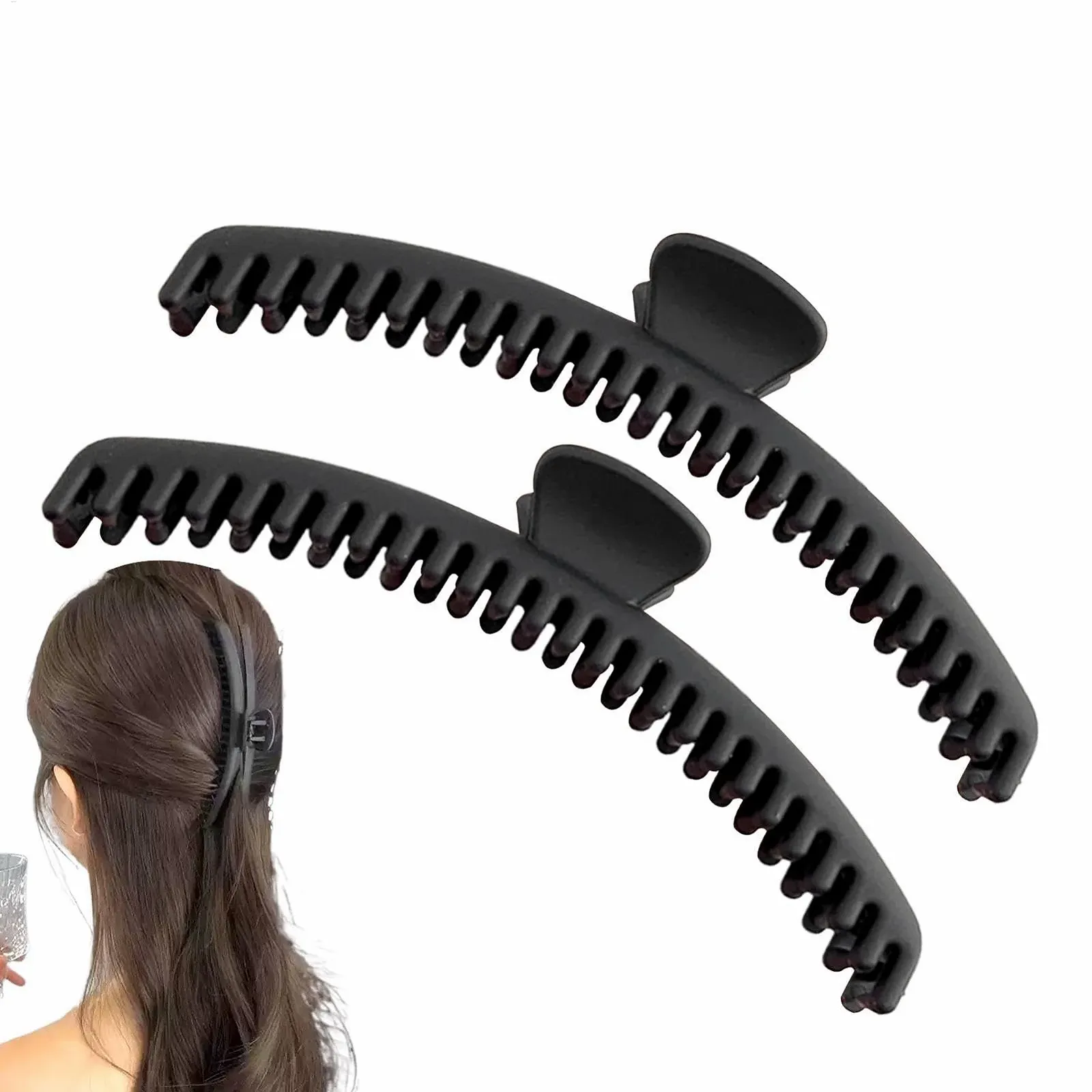 Заколка для волос Bexdug, 2 шт, матированные заколки, заколки для волос для женщин, аксессуары для укладки, тонкие заколки для волос, банановые заколки для прямых волос, фото №1