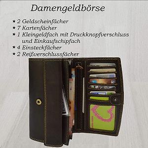 Кошелек Женский Кожаный Flevado Vintage с защитой RFID, с орнаментом орла, коричневый, кожа буйвола synthetic.ua - Фото 1