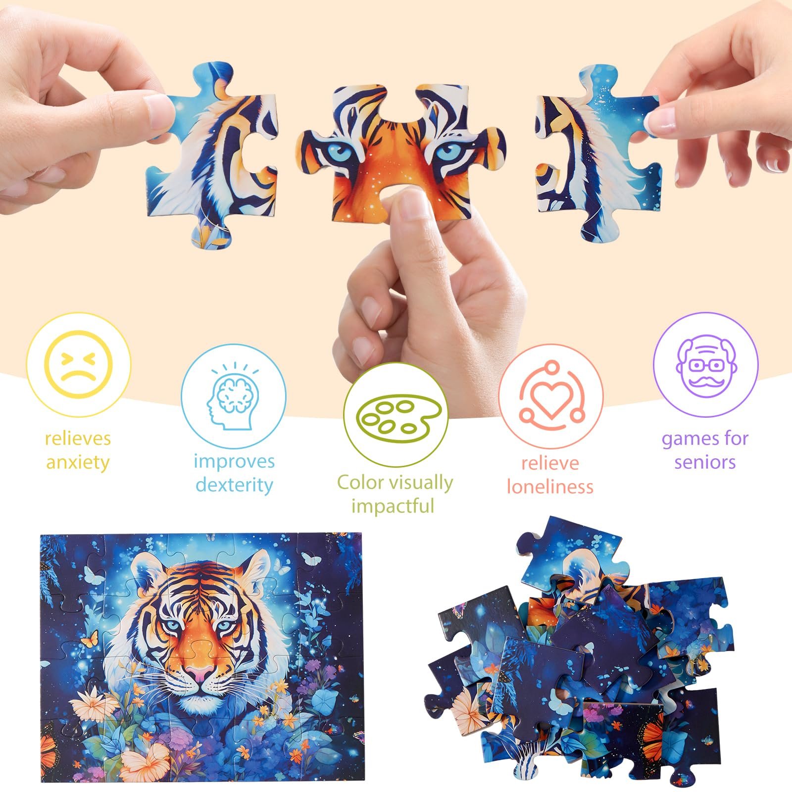 Пазл 6-20 элементов крупные простые цветные детали для пожилых людей, фото №6