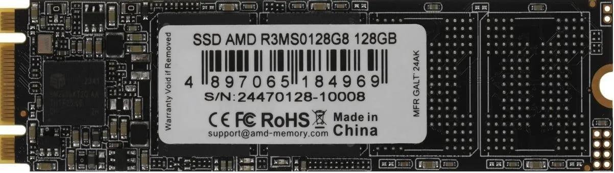 Накопичувач SSD AMD Radeon R3 128GB M.2 2280 SATA III 3D NAND TLC (R3MS0128G8), фото №1