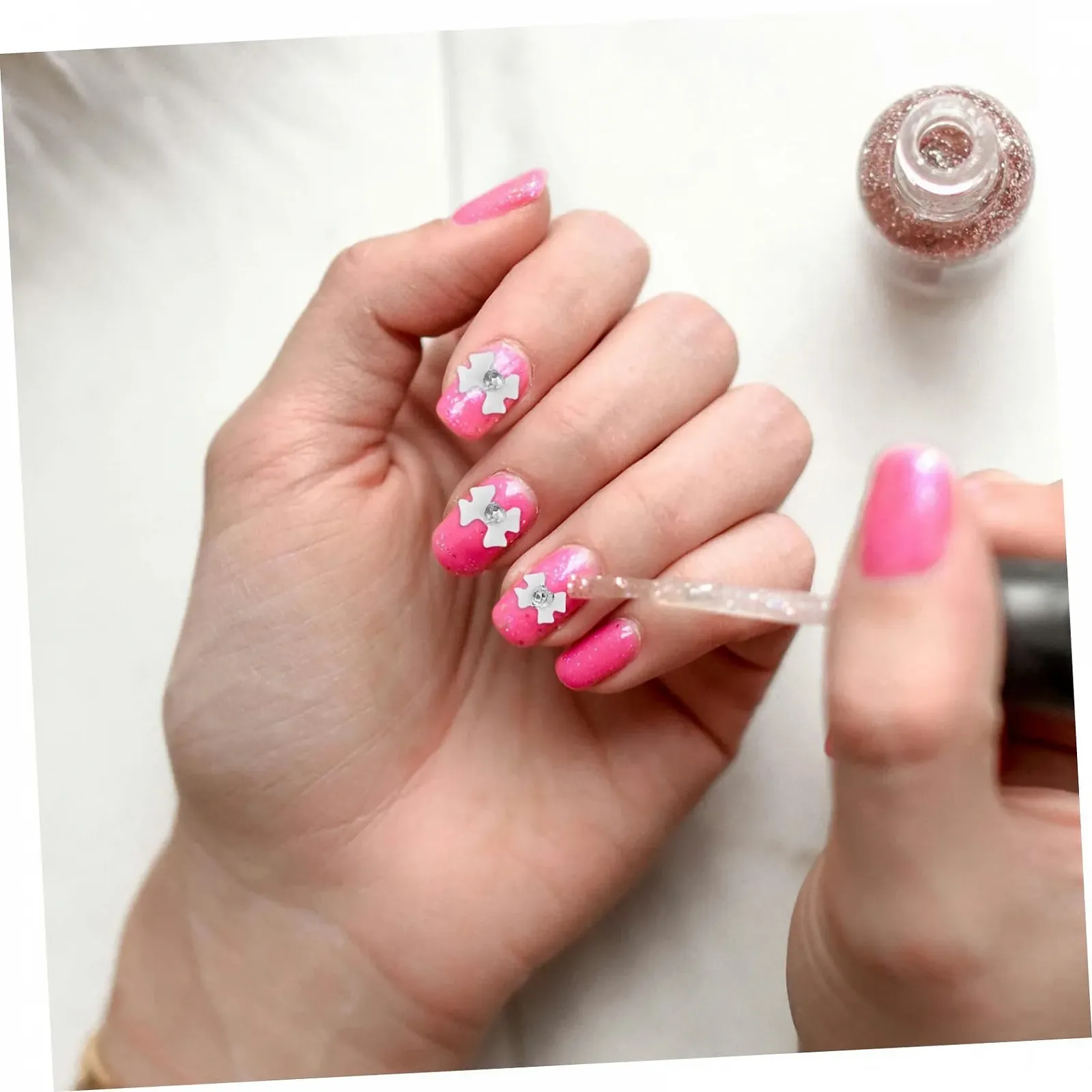 Украшения для ногтей Beavorty Бантики Стразы 3D декор для маникюра 40 шт., фото №4