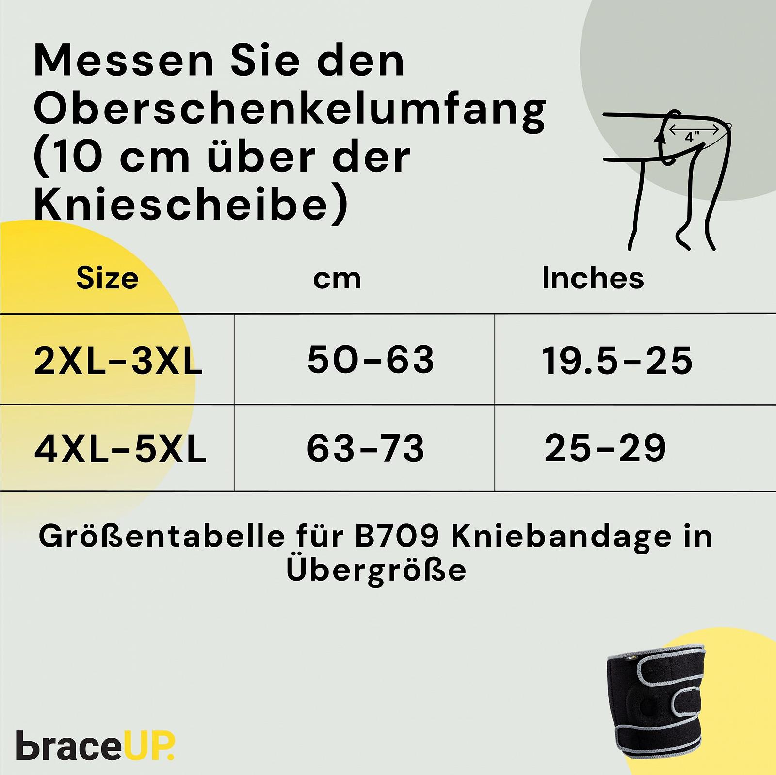 Бандаж для колена BraceUP Plus Size 2XL-5XL, фото №6 Бандаж для колена BraceUP Plus Size 2XL-5XL, фото №6