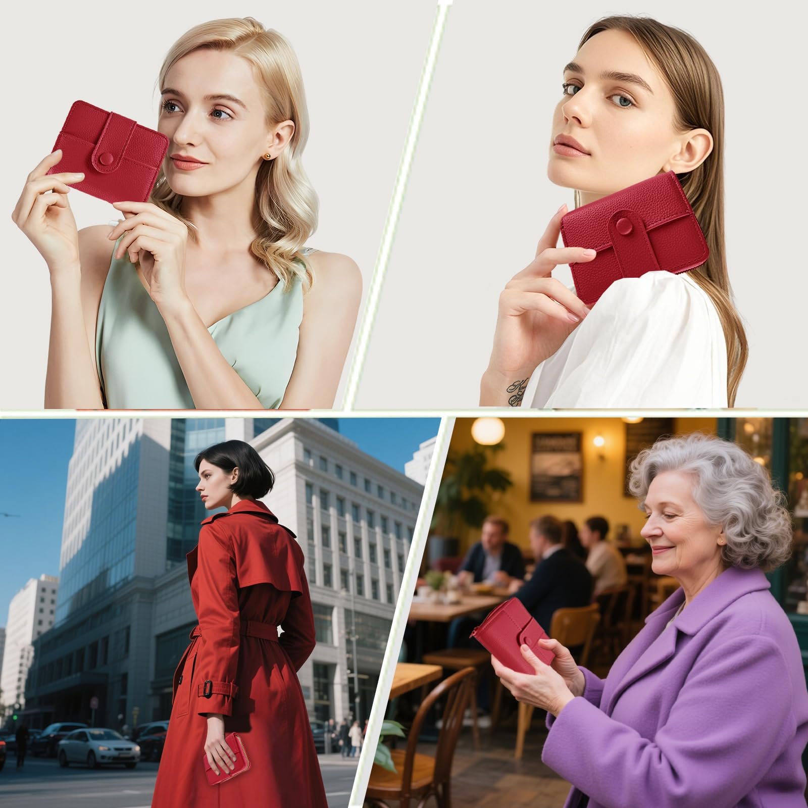Кошелек HZHSGLY Маленький для женщин PU кожа Bifold Блокировка RFID, фото №6