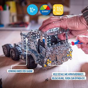 Металевий набір для будівництва Eitech 00331 - вантажівка з причепом, набір моделі з 2180 деталей, вантажівка приблизно 90 см synthetic.ua - Фото 1