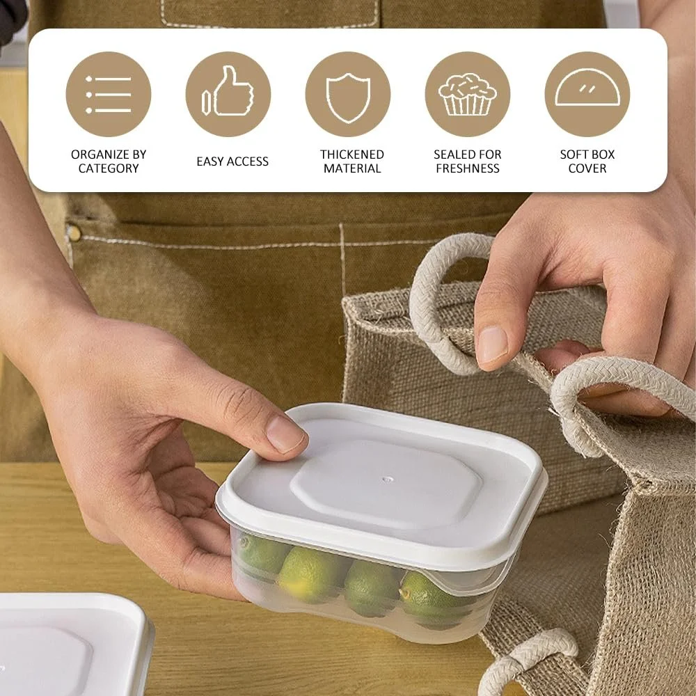 Набір контейнерів для зберігання продуктів 10 шт. для холодильника та мікрохвильової печі без BPA 650 мл, фото №2