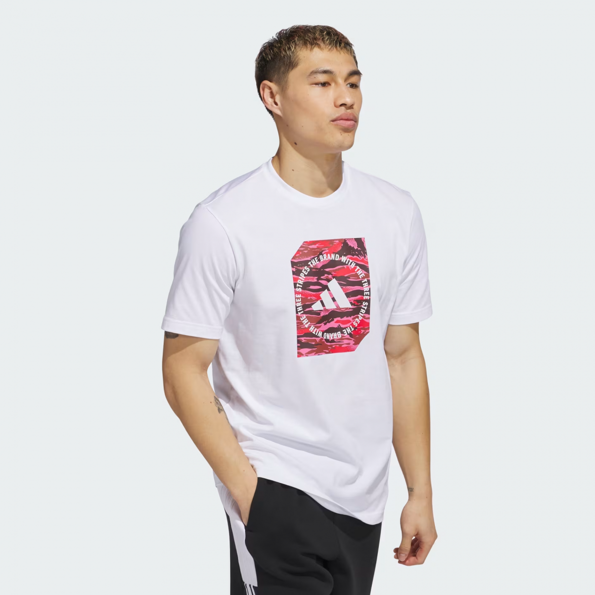 Футболка M C CAMO BOX T JI6763 Adidas Білий S, фото №2