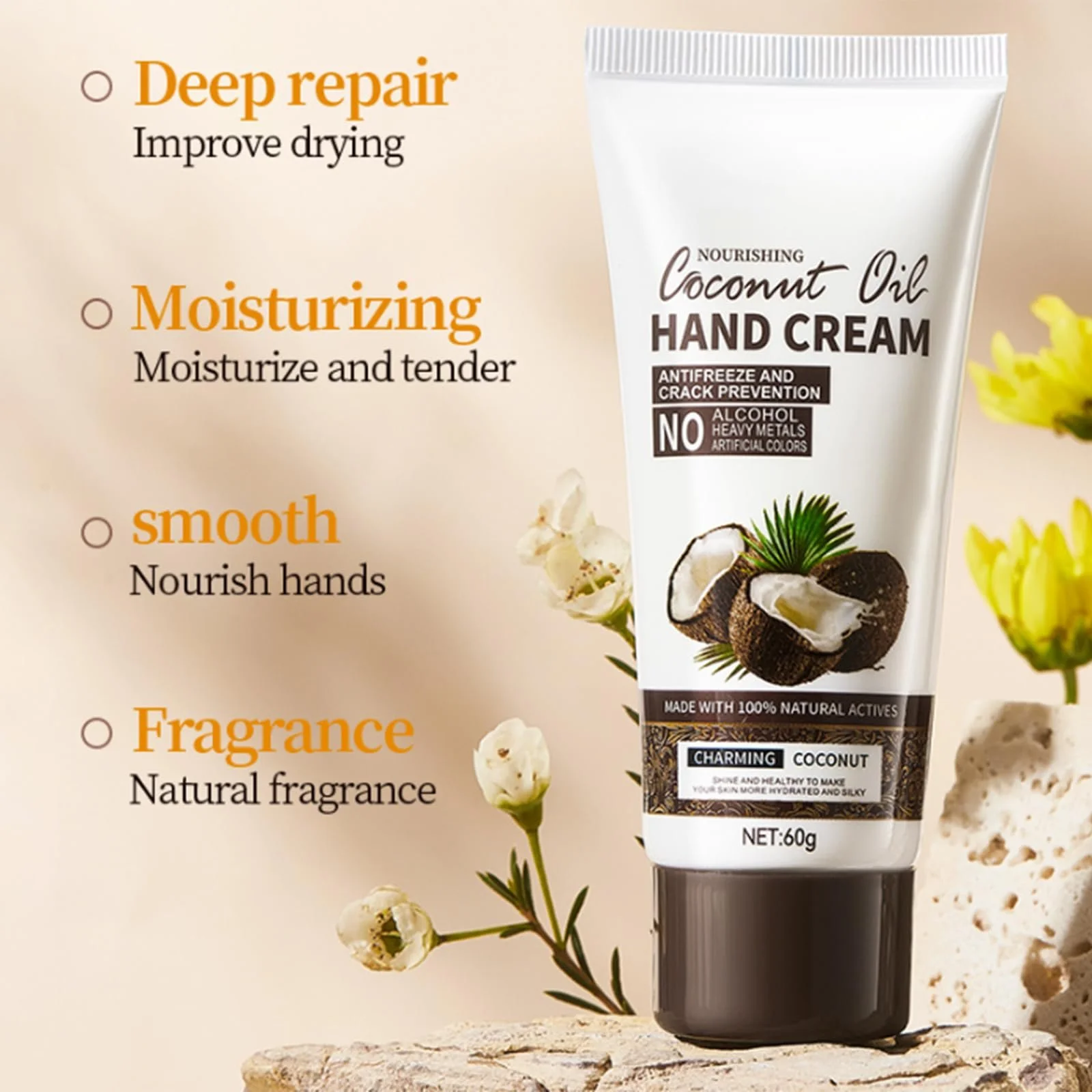 Крем для рук Kokosnussöl Зволожуючий для сухої шкіри 2 шт, фото №2