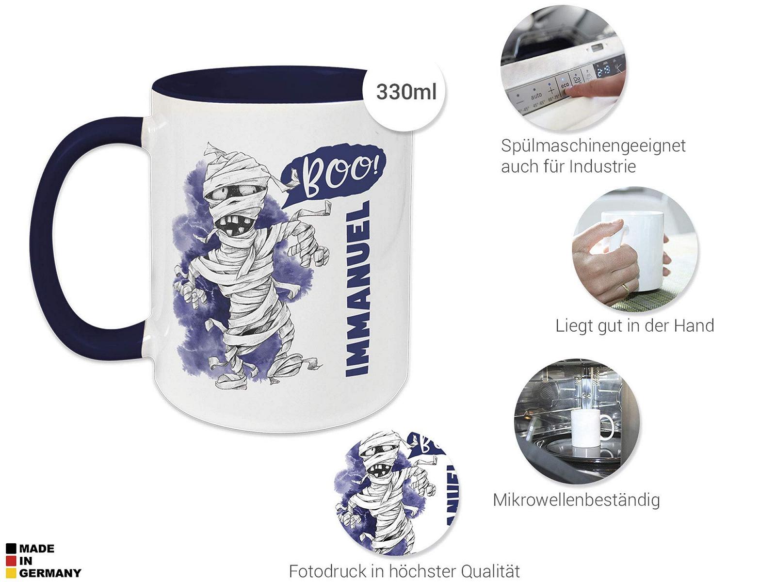 Детская Кружка с Именем Темно-Синяя Керамическая, фото №3