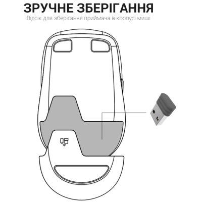 Мышка OfficePro M230P Silent Click Wireless/Bluetooth Pink (M230P), фото №12 Мышка OfficePro M230P Silent Click Wireless/Bluetooth Pink (M230P), фото №12