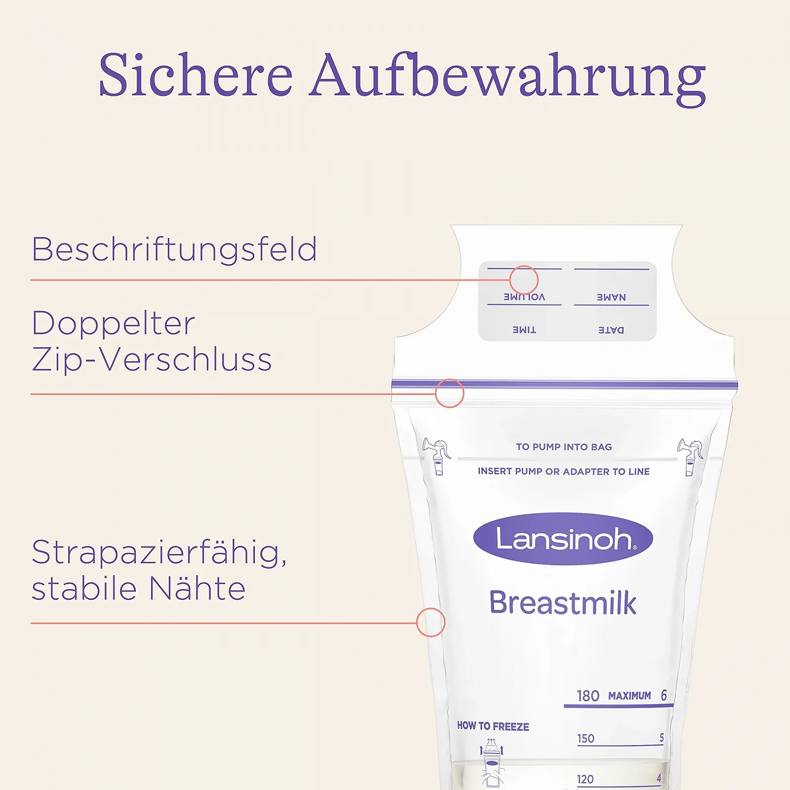 Пакет для грудного молока Lansinoh 99204, 25 шт, фото №2 Пакет для грудного молока Lansinoh 99204, 25 шт, фото №2