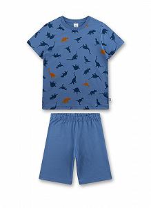 Піжама Sanetta Для хлопчиків Шорти Синій Динозавр - Фото 1