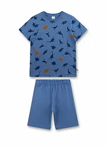 Піжама Sanetta Для хлопчиків Шорти Синій Динозавр - Фото 1