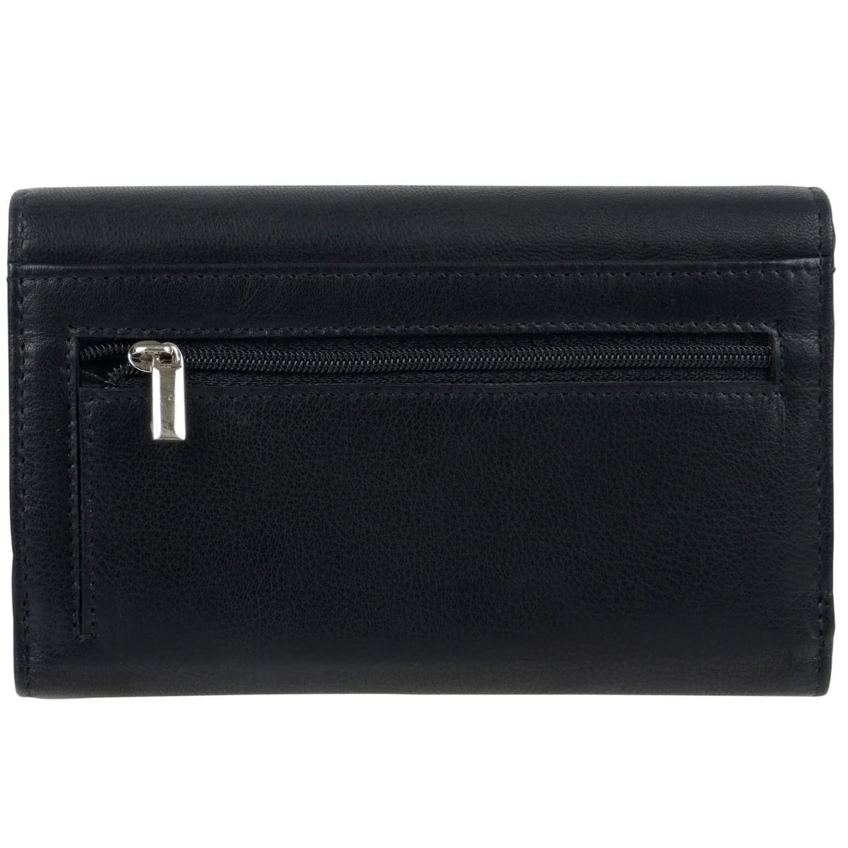 Женский кошелек Oakridge Leather Trifold Black, фото №6