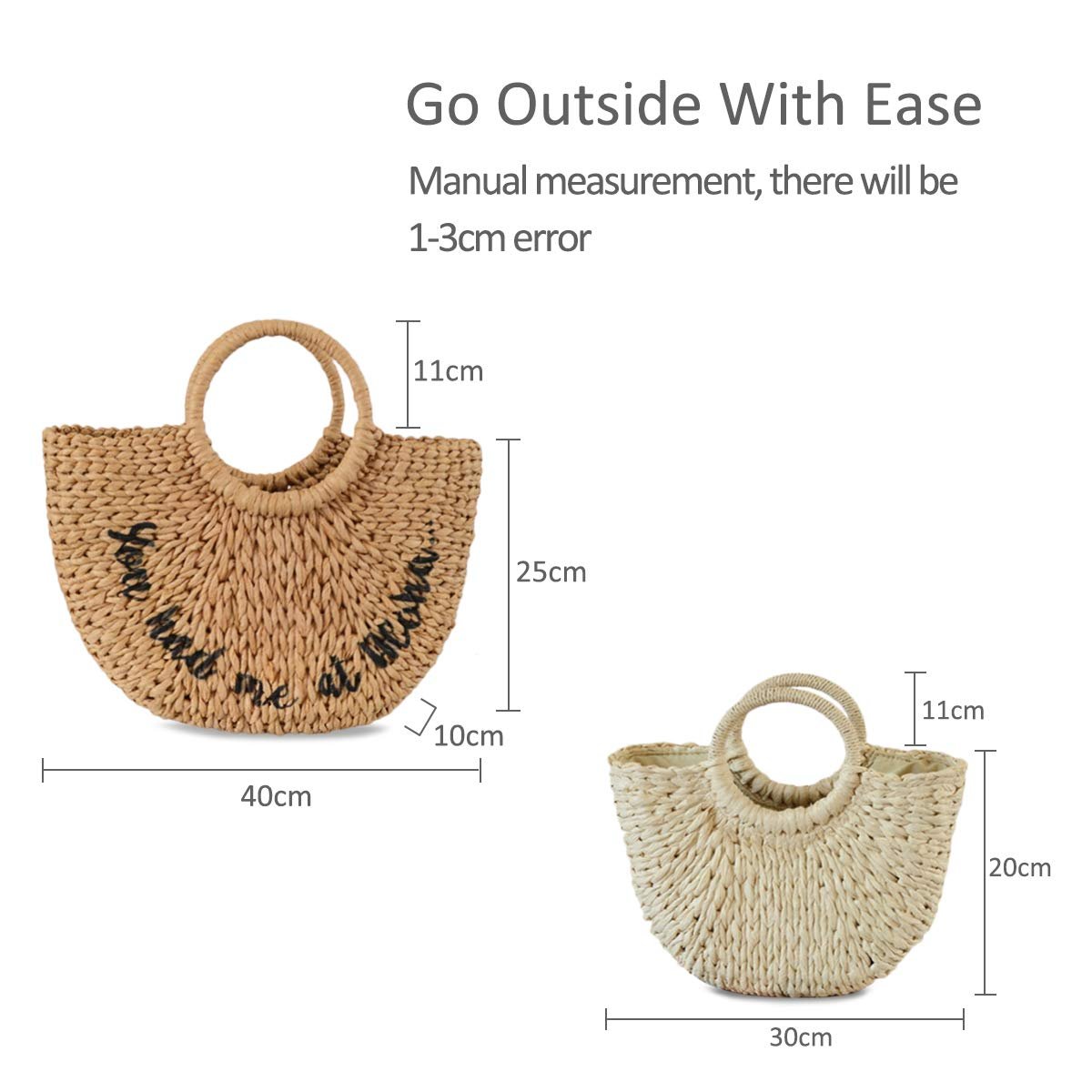 Сумка жіноча Nicole & Doris Солом'яна Літня Пляжна Сумка Плетена з ротангу, фото №5