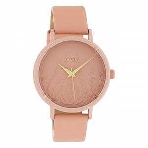 Женские часы Oozoo Summer Vibes Кожаный ремешок 36 мм Розовый C10604, Оранжевый - Фото 1