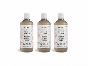 Гель для душу I Love Naturals Rose & Argan з оліями троянди та пачулі 3 x 500 мл - Фото 1