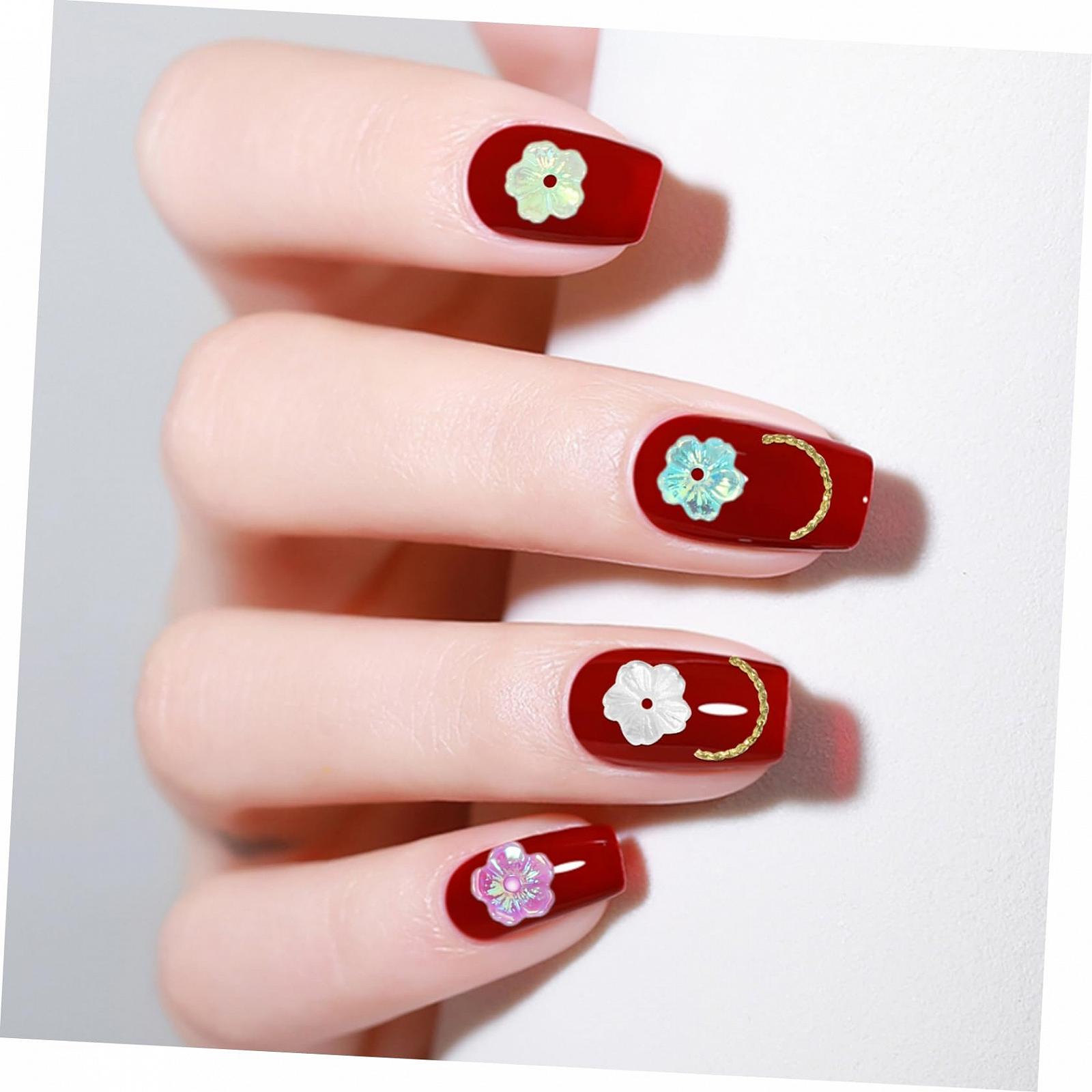 Набір прикрас для нігтів MERRYHAPY Квіти для творчого манікюру та легкого, довговічного та універсального використання для дизайну та декору нігтів, фото №4