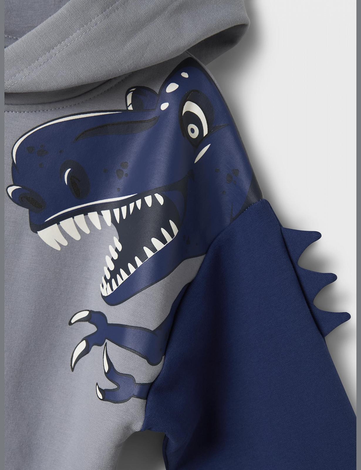 Реглан NAME IT для хлопчиків Nmmnash LS Nreg Sweat Wh Bru Box, фото №3