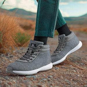Кросівки GIESSWEIN Wool High Top Чоловічі - Зимові Кросівки з мериносової вовни для чоловіків, утеплені зимові Кросівки для снігу, зимові Кросівки для активного відпочинку з мериносової вовни synthetic.ua - Фото 1