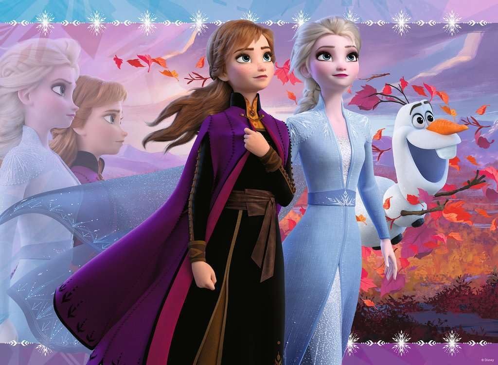 Пазл Ravensburger Disney Frozen 12868 Strong Sisters 100 деталей XXL с блестками, фото №2