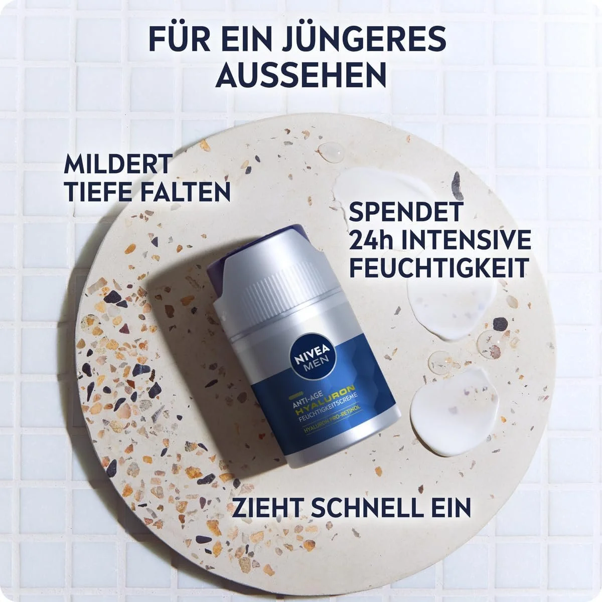 Денний крем NIVEA MEN Anti-Age Hyaluronic зволожувальний Pro-Retinol SPF 15 50 мл, фото №2 Денний крем NIVEA MEN Anti-Age Hyaluronic зволожувальний Pro-Retinol SPF 15 50 мл, фото №2