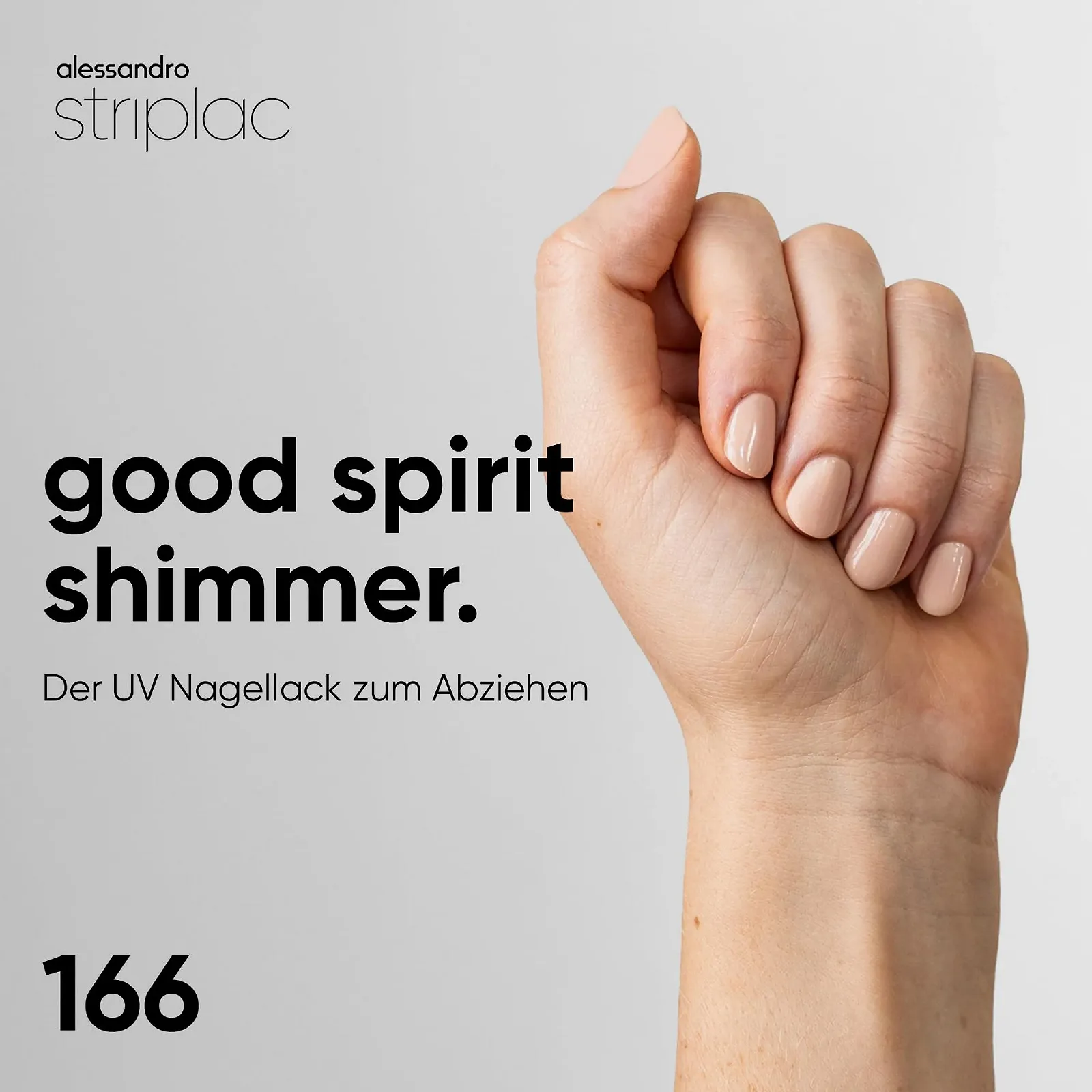 Гель-лак alessandro Striplac Good Spirit, непрозрачный и устойчивый к царапинам до 15 дней, легко наносится, технология мягкого снятия, веганский, бежевый, 6,5 мл, фото №2