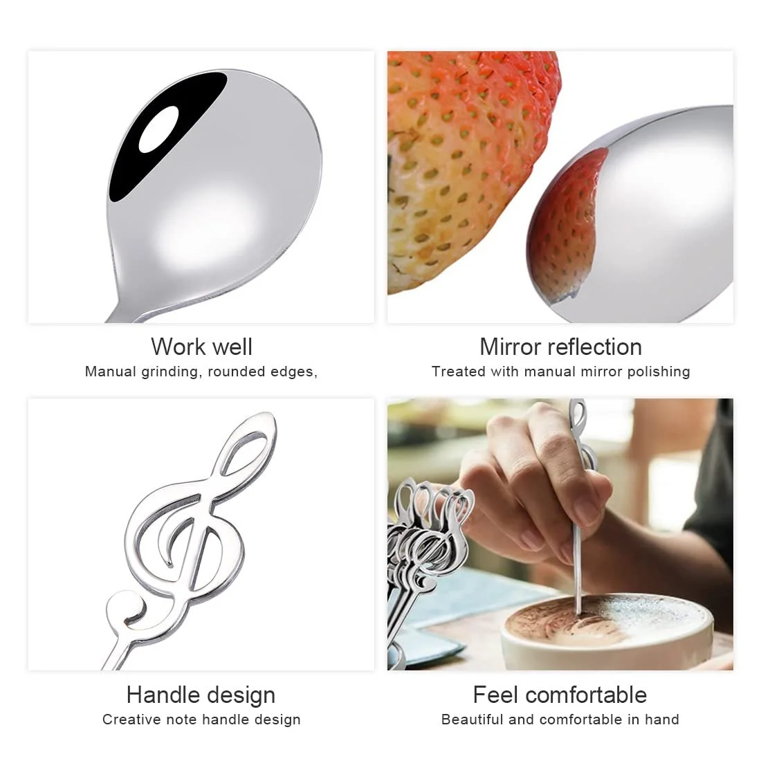 Набір десертних ложок 2 шт, декоративна, фото №4