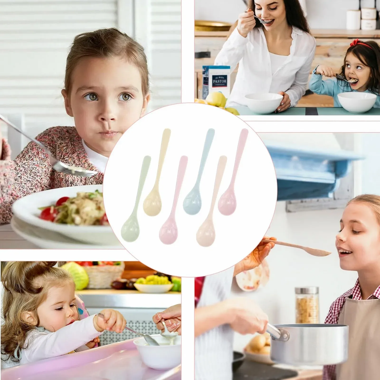 Набір пластикових ложок 6 шт, довгі, фото №4