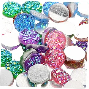 Стразы Круглые 100 шт. для одежды, плоские, декоративные для рукоделия, сумок, обуви и разнообразного использования synthetic.ua - Фото 1