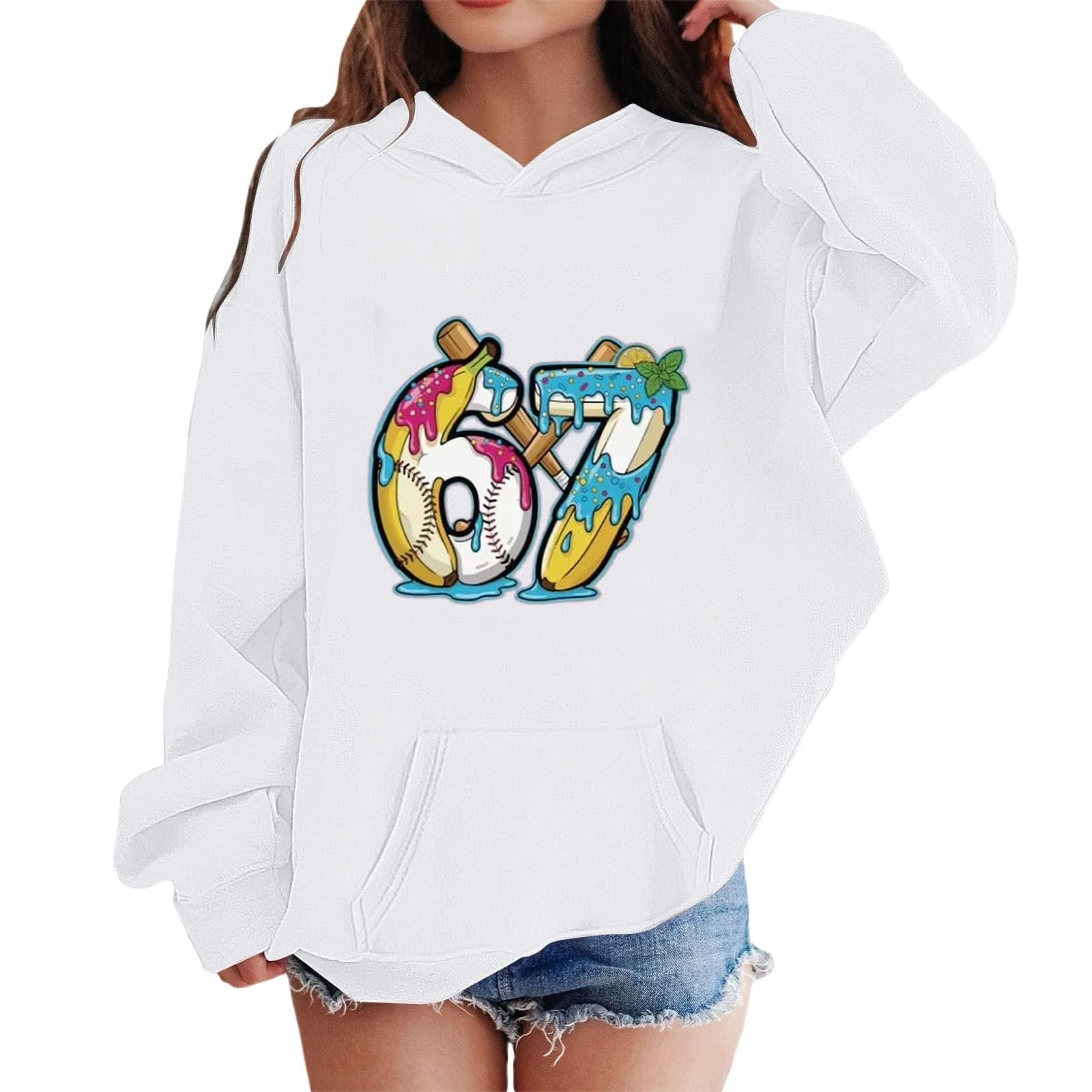 Толстовка с капюшоном для мальчиков, подростков, худи для девочек, модная толстовка, повседневная, модная, зимняя, теплая, милая, с принтом Ice 67, пуловер, толстовка для детей, удобная флисовая кофта с длинными рукавами, фото №1