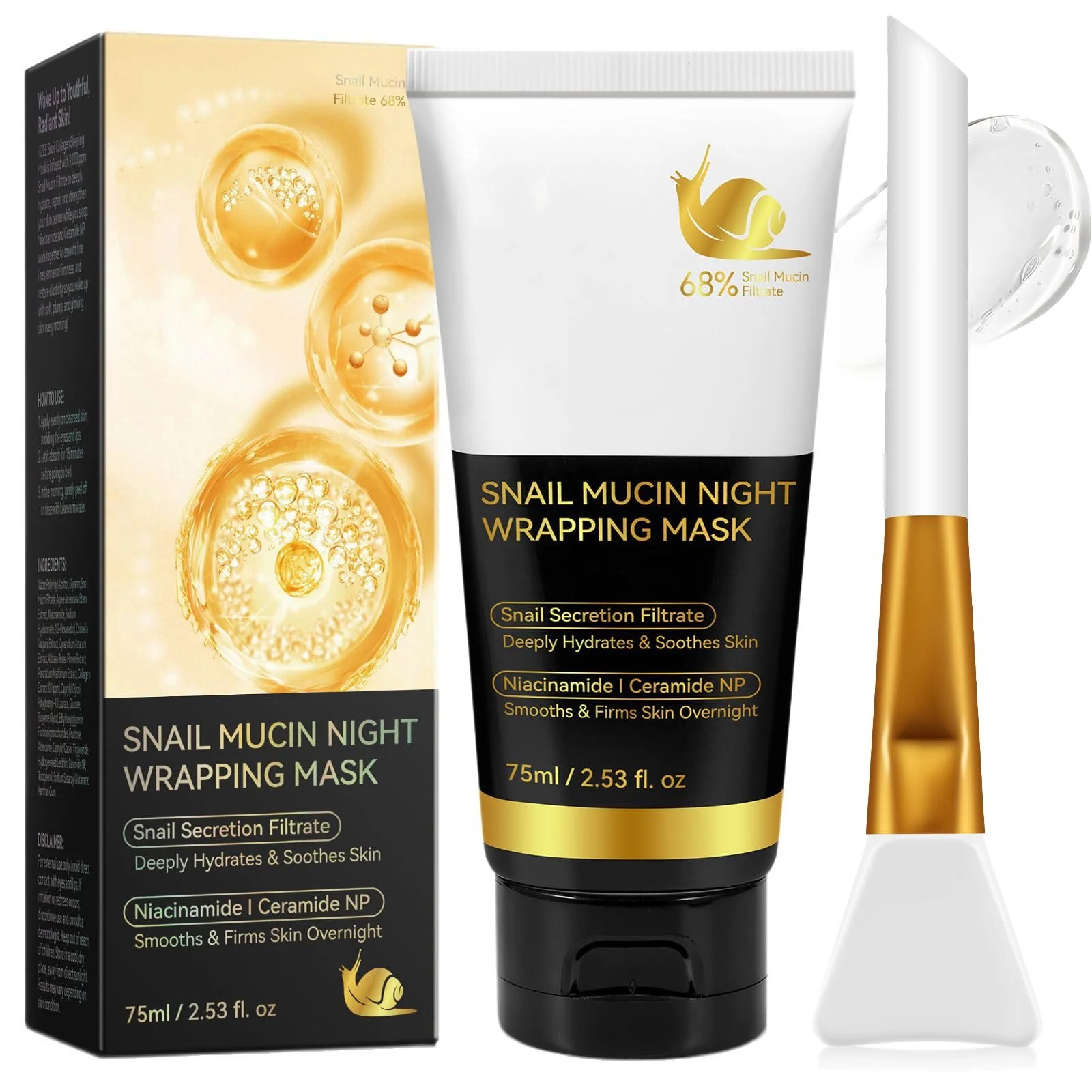 Нічна маска-обгортання Collagen (75 мл) - Маска зі слизом равлика, Нічна маска для обличчя з колагеном, фото №1 Нічна маска-обгортання Collagen (75 мл) - Маска зі слизом равлика, Нічна маска для обличчя з колагеном, фото №1