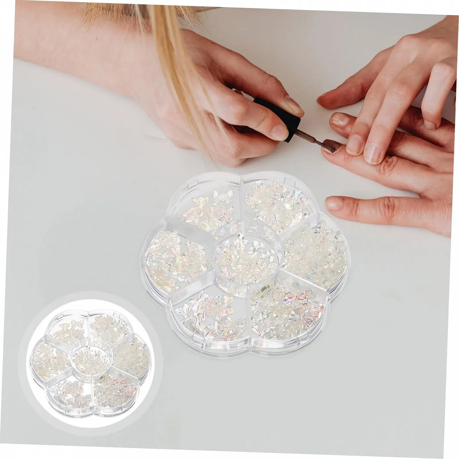 Украшения для ногтей FOMIYES, 3 коробки, подвески для гелевых ногтей, акриловые драгоценности и подвески для ногтей, украшения для маникюра, драгоценные камни для ногтей, смола, фото №2