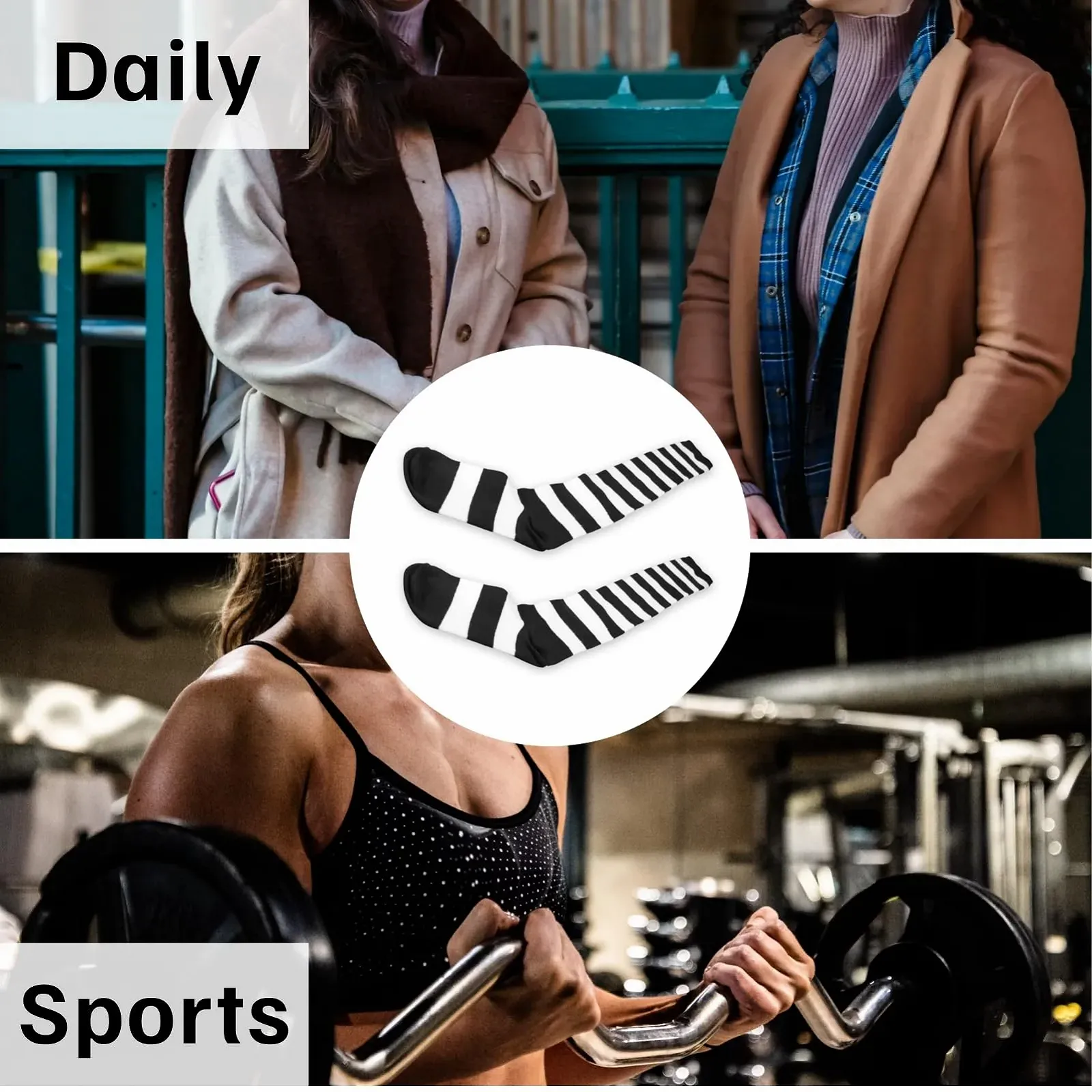 Гольфи в смужку Жіночі - Високоякісна бавовняна суміш, фото №6 Гольфи в смужку Жіночі - Високоякісна бавовняна суміш, фото №6