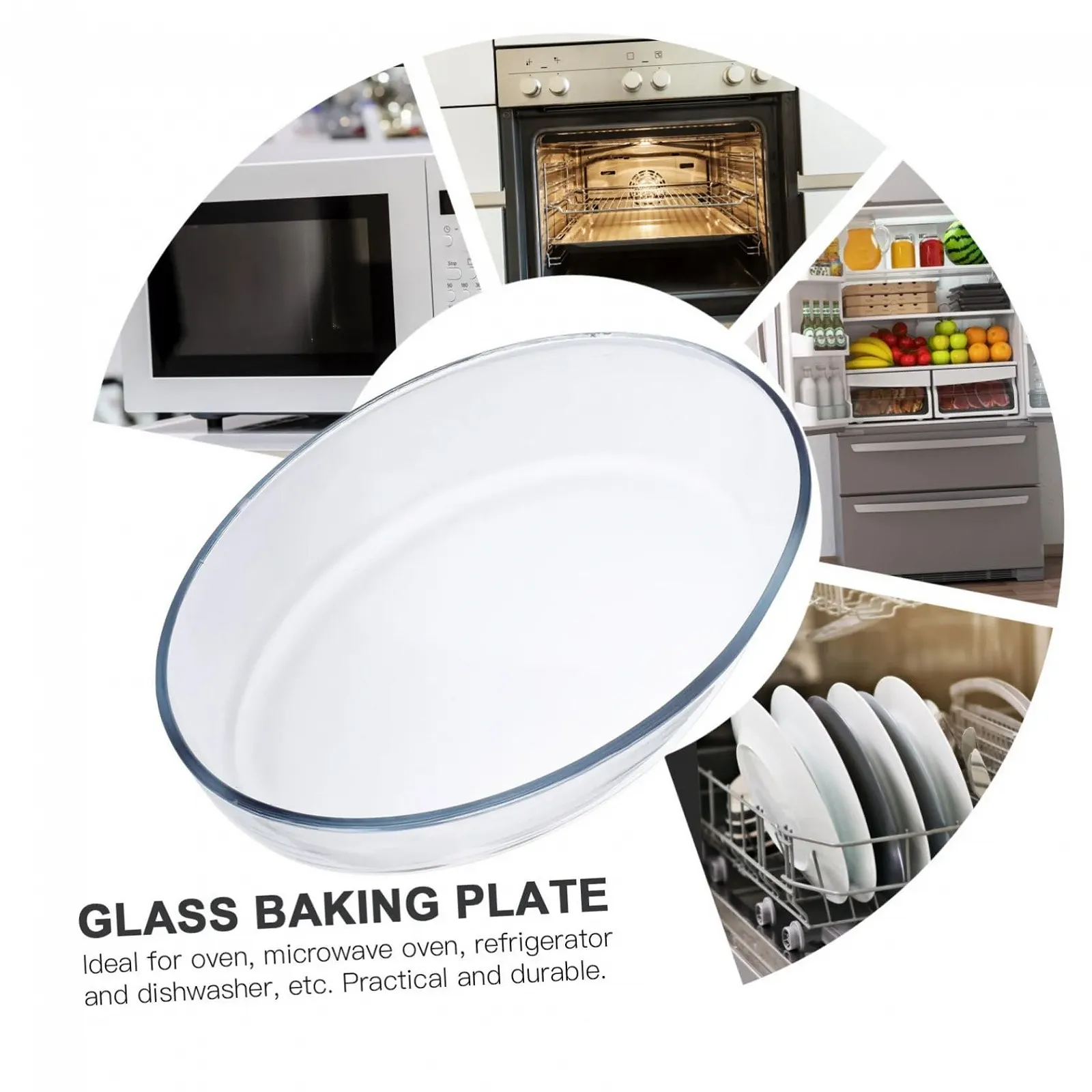 Стеклянная форма для выпечки SOIMISS Жаростойкая Закаленное стекло 1,6 л, фото №9